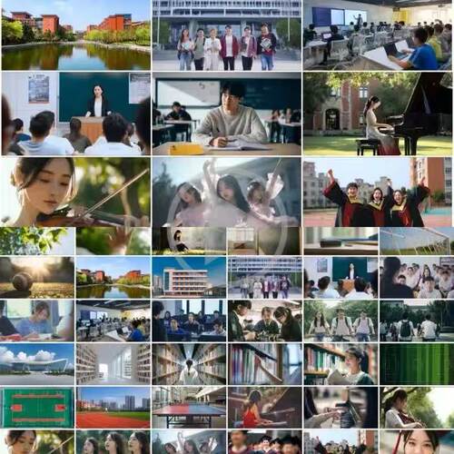 大学生校园生活大学教育开学青春合集宣传片素材4K高清视频素材