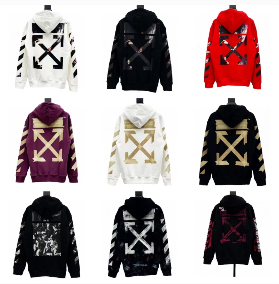 宽松印花休闲帽衫箭头