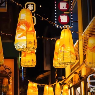 天幕灯笼凤凰花灯大唐不夜城文旅灯笼户外防水景区亮化装饰灯笼墙