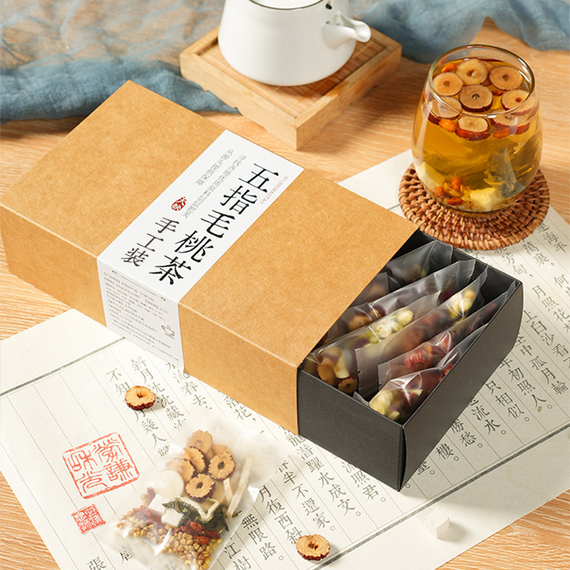 五指毛桃茯苓健脾养胃茶去湿气重去除口臭丁香护肝调理肠道养生茶