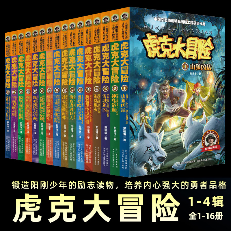 全套16册虎克大冒险1-16正版阳刚少年书系一二三四辑青少年儿童探险文学