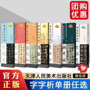 圣教序+兰亭序+礼器碑+祭侄文稿+蜀素帖+始平公+张迁碑字字析 书法临摹软笔笔法解析书法教程 全篇逐字视频精讲 隶书字帖 天津人美