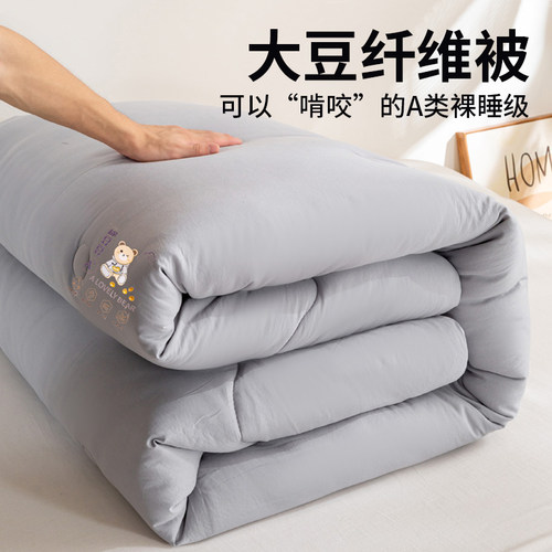 大豆纤维A类被子冬被加厚保暖