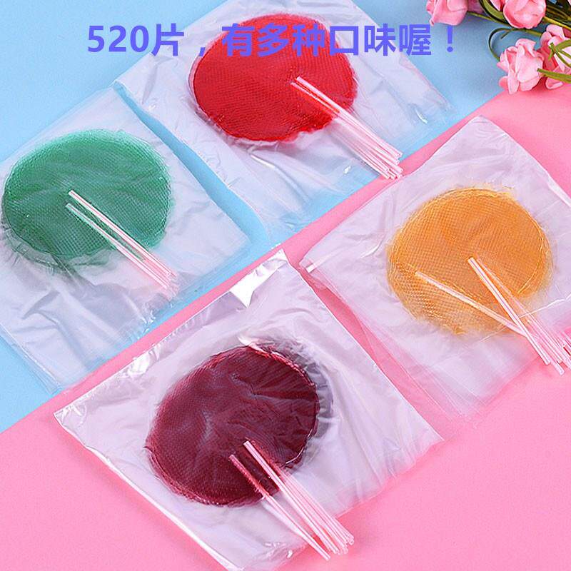 粘芽糖粘牙塘粘牙堂 粘牙糖1元大片彩色拉丝沾牙糖 80后连牙贴