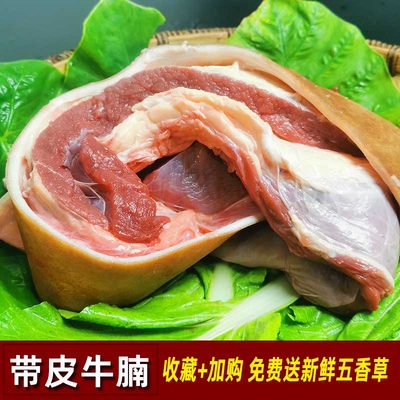 带皮牛腩肉5斤 贵州省黔东南现杀黄牛嫩牛腰方肉农家小时散养牛肉