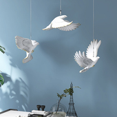 北欧飞鸟房间布置客厅墙面装 饰挂饰创意饭厅卧室墙上挂饰背景墙饰