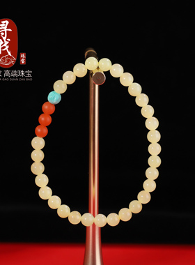 #和田玉系列之黄口#5mm单圈手链