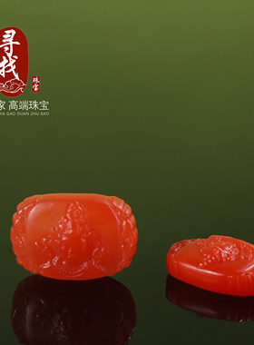 天然保山南红度母牌子苏工精雕