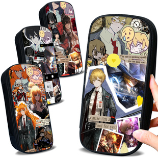 边狱巴士月亮计划周边笔袋动漫二次元爆款学习用品收纳盒帆布印花防水李箱浮士德以实玛利学生用高颜值铅笔盒