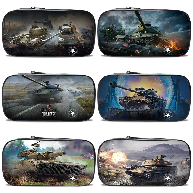 艾思度印花帆布大容量笔袋文具盒