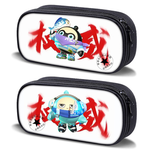 超然竞技场蛋仔派对权威笔袋新款蛋小蓝蛋小黑绝配帆布印花小学生男女文具盒初中生简约小众ins防水耐脏笔盒