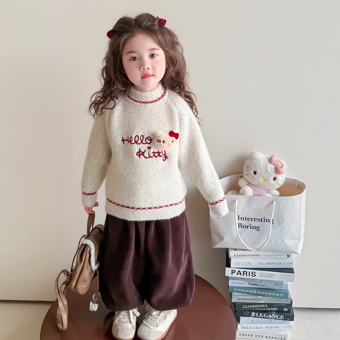 女童毛衣秋冬款2025新款儿童洋气