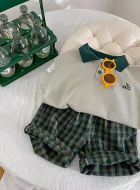 男童夏季无袖polo套装