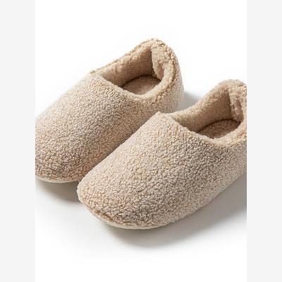 绒静音布底棉拖鞋女冬季