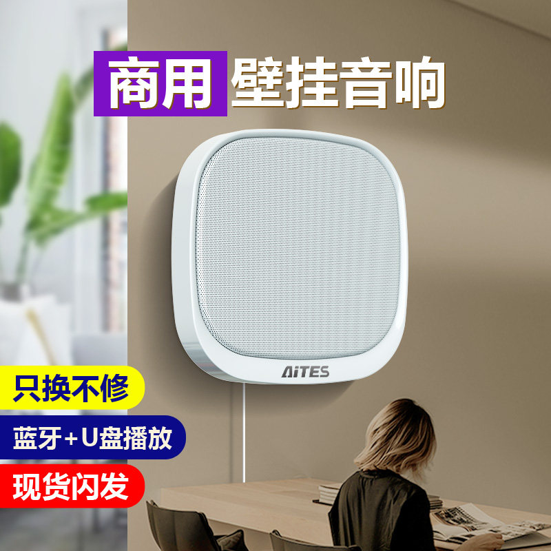 室内壁挂卫生间音响插u盘一拖多店铺专用无线蓝牙音箱串连speaker