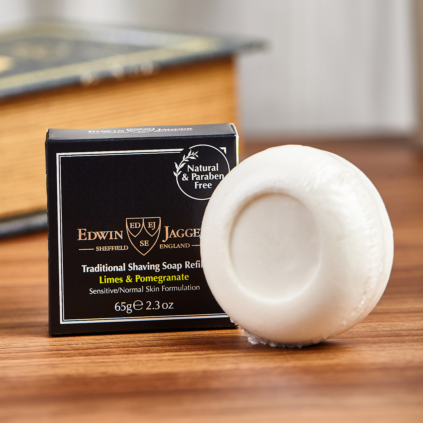 Edwin jagger英国进口剃须皂不含防腐湿剃刮胡膏檀香木剃须膏固体
