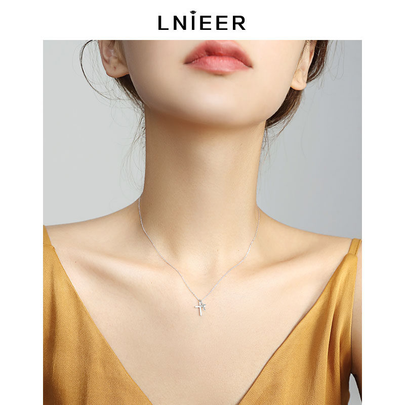 925纯银小十字架项链女吊坠ins冷淡风锁骨链2020年新款潮个性颈链在类目 饰品/流行首饰/时尚饰品新, 项链中 - 来自Buy2taobao.com提供专业的淘宝代购服务