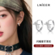 四芒星锆石耳钉女十字架耳扣高级气质小众设计感百搭简约耳圈耳环