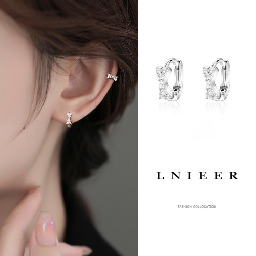 LNIEER925纯银女锆石耳环