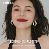 925纯银耳针复古港风大耳环女轻奢高级耳钉耳扣2025新款 爆款 耳圈