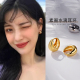 水滴耳环女轻奢小众高级感耳圈耳扣2026新款 素圈圆圈欧美金色耳饰