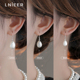 复古水滴珍珠耳环女925纯银耳钩耳坠小众设计感轻奢气质爆款 耳饰