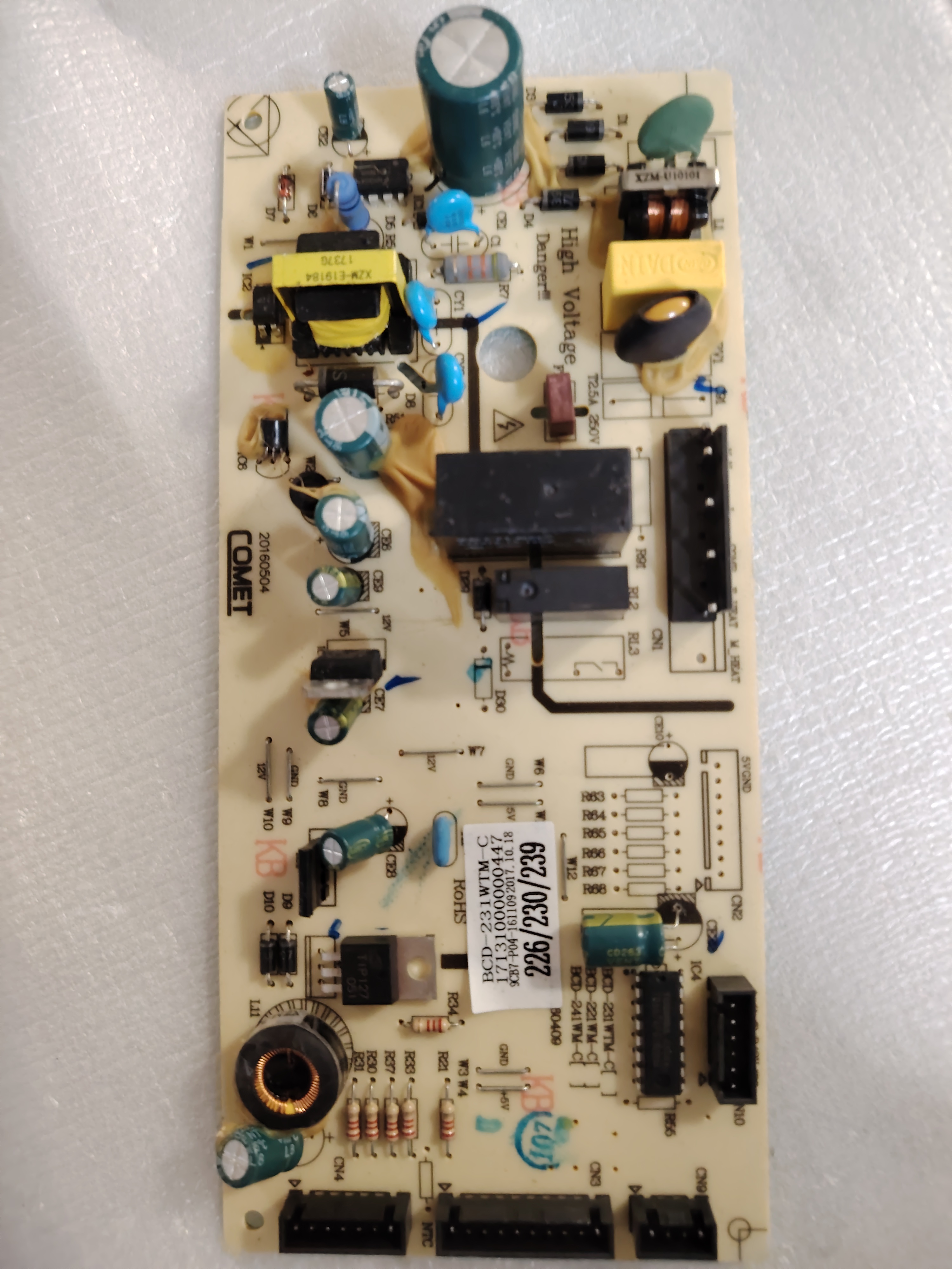 适用美/的冰箱电脑板 BCD-231WTM-C 电源板 主控板17131000000447