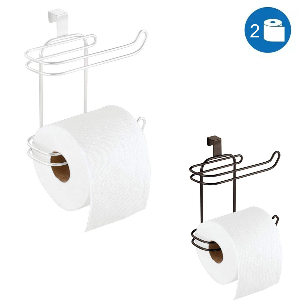 新款 壁挂式浴室厕纸架免打孔纸巾架马桶水箱卷纸架家居门背收纳