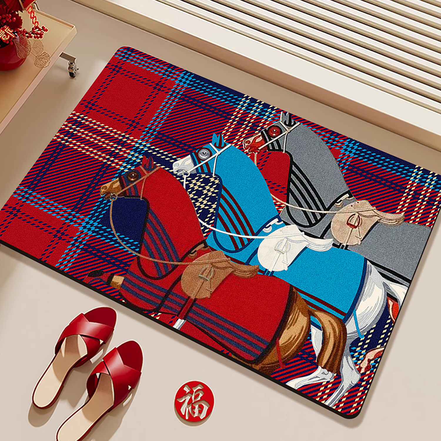 2026新款卫生间地垫吸水防滑垫新年马年浴室洗手间门口硅藻泥脚垫,居家布艺,家用脚垫,淘宝优惠券,粉丝福利购,淘宝优惠卷