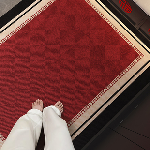 2026新款入户门地垫高级感进门门口加厚防滑地毯红色喜庆入门脚垫