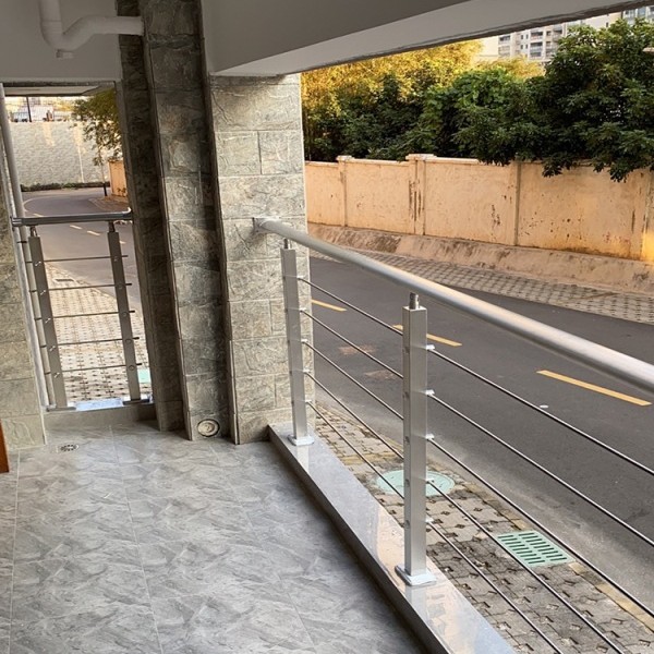 极简护栏侧装不锈钢室内自装玻璃轻奢立柱室外楼梯扶手栏杆