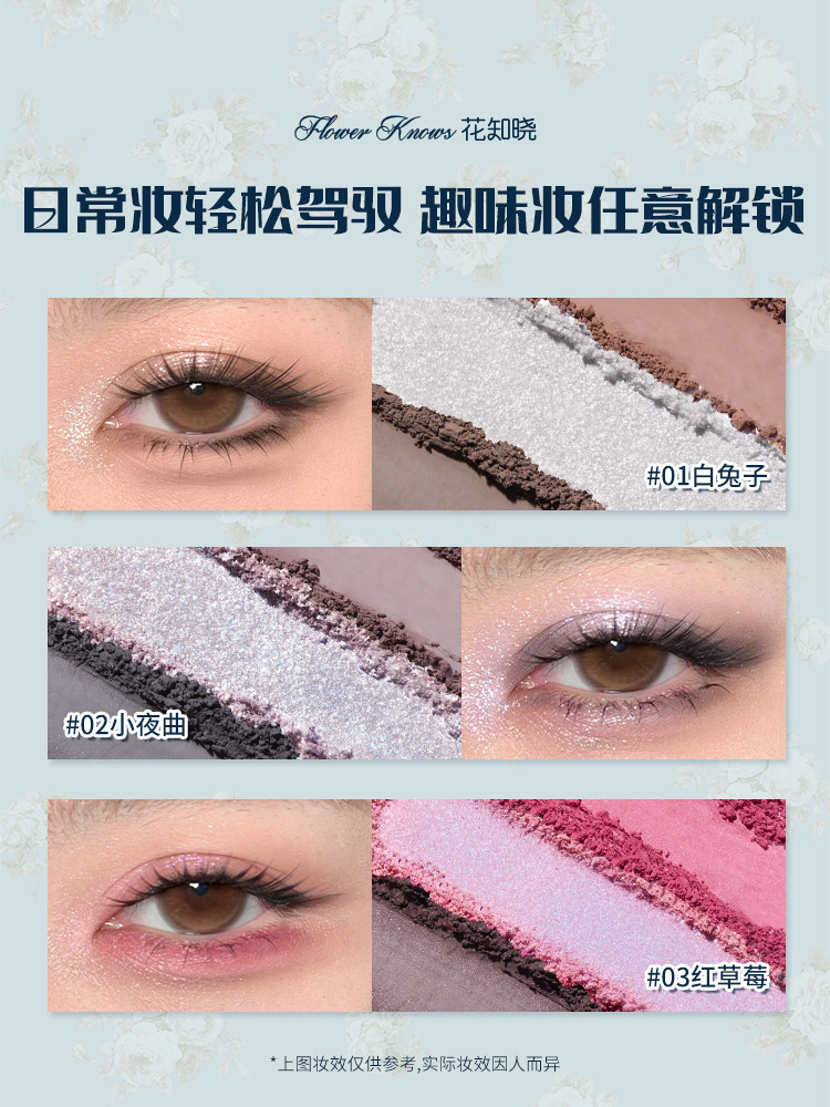 Florasis Eyeshadow Palette 6-Color Bonnie Garden Matte - Product image 5