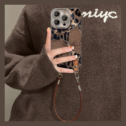 ins风适用华为荣耀magic6pro手机壳magic7rsr保时捷设计豹纹5蝴蝶play9c油画9t带v40挂绳4冰川纹honor高级感p