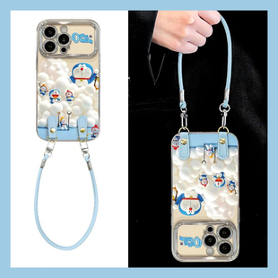 适用华为荣耀x60手机壳x50pro卡通x40gt云朵x30哆啦A梦x20带x10手绳9x可爱v40轻奢版 v30动漫v20十honor趣味女