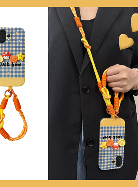 适用vivos30pro手机壳s20可斜挎s19蓝色s18e格纹s17星星s16带挂绳s15立体s12蘑菇s10背带s9斜跨s7可背vivo软p