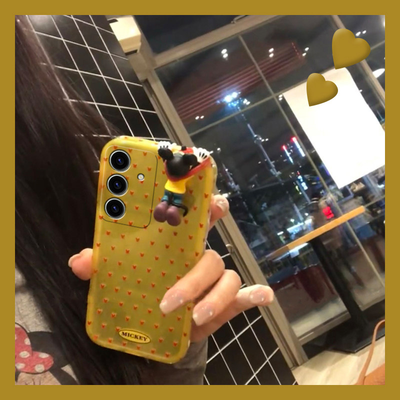 手机壳硅胶满屏爱心立体卡通趴趴米奇