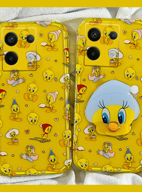 适用小米红米note14手机壳note13pro+可爱12turbo立体11崔迪10带旋转9支架8黄色11t十7崔弟redmi小鸭子卡通女