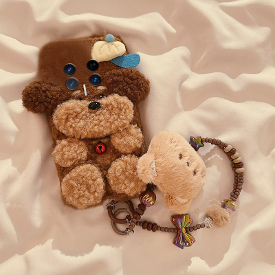 毛绒款泰迪适用华为荣耀magic8手机壳magic7pro带挂链6por立体5小狗play10c棕色9t秋冬8t毛茸茸7t冬天6t毛毛p