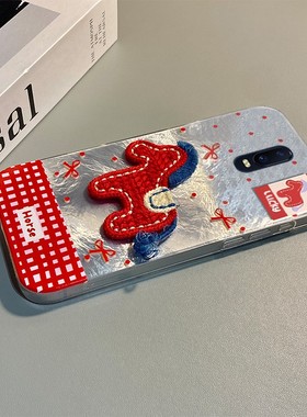 2026刺绣小马适用oppor17手机壳r15x新年r11splus红色r11s本命年r9马年r9plus卡通r7s冰川纹r17pro立体oppo女