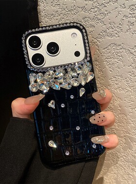 黑色格子鳄鱼纹适用oppok13turbopro手机壳k12s立体k11奢华k10por水钻k9x闪钻十oppo仿皮0pp0皮纹防摔硅胶女p