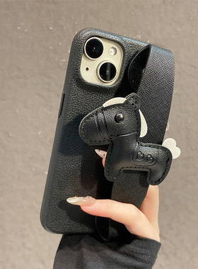 卡通小马手腕带适用oppofindx9pro手机壳findx8s+新年x8ultra马年k12plus带k10x挂绳r17荔枝纹realmex2十oppo