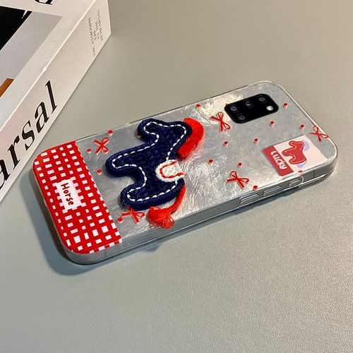 手机壳硅胶2026刺绣小马马上有钱