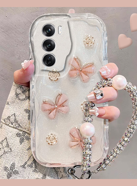 适用opporeno13手机壳reno13pro立体reon12山茶花11蝴蝶结10滴胶6韩系9小众7艺术8高级4se十8pro+3元气版oppo