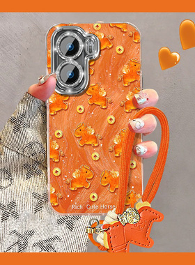 马上有钱适用vivoiqooneo11手机壳iqoo15pro新年13por橙色12小马11s带9挂件8se挂绳7马年6卡通5羽纱十vivo女p