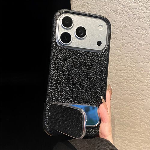磨砂镜面支架适用谷歌pixel10a手机壳pixe9proxl夏天pixel8por黑色9a荔枝纹镜子7简约10por纯色Google仿皮女p