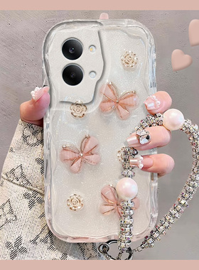 适用小米红米turbo5max手机壳turbo5立体山茶花redmi蝴蝶结mi滴胶米韩系小众艺术高级新款全包防摔硅胶软壳女