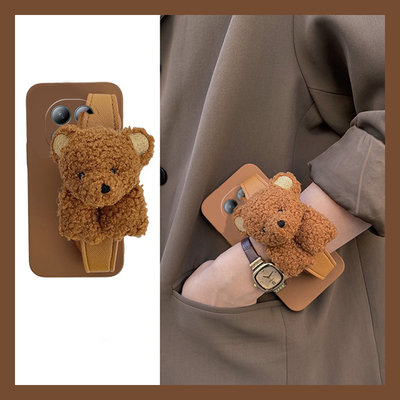 适用小米红米note15pro+手机壳noto14卡通13秋冬12turbo毛绒11t立体10小熊9por腕带8斜挎7挂绳十redmi硅胶女p