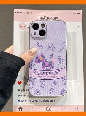 2026格纹小马适用小米红米note15pro+手机壳noto14新年13por带12turbo挂绳11t卡通10紫色9牛仔纹5g十redmi女p