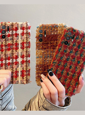 秋冬撞色条纹绒布适用oppoa6pro手机壳a6max红色a6gt毛绒a6i线条a93s冬季a58x暖手a92s毛茸茸a72a32冬天a11a5