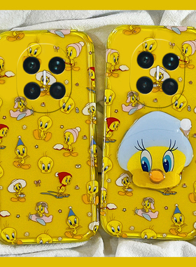 适用华为matex7手机壳metex7典藏版折叠屏可爱立体崔迪带旋转huawei支架黄色崔弟小鸭子卡通趣味新款全包防摔